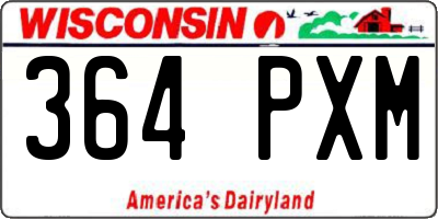 WI license plate 364PXM