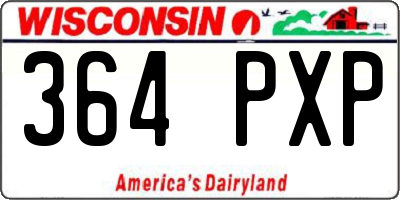 WI license plate 364PXP