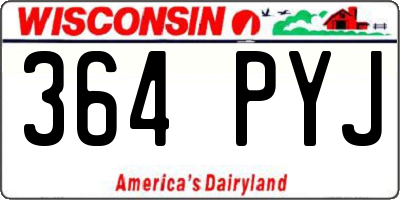 WI license plate 364PYJ