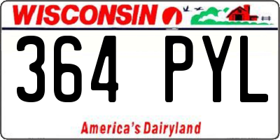 WI license plate 364PYL