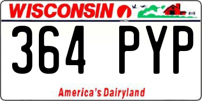 WI license plate 364PYP