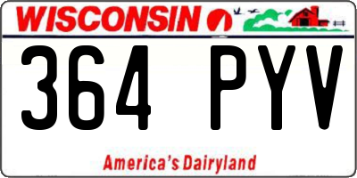 WI license plate 364PYV