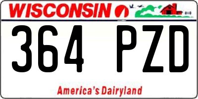 WI license plate 364PZD