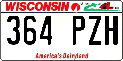 WI license plate 364PZH