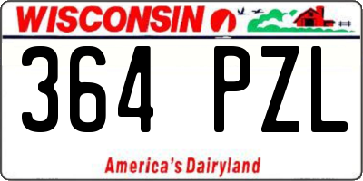 WI license plate 364PZL