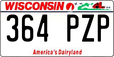 WI license plate 364PZP