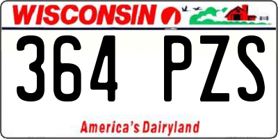 WI license plate 364PZS