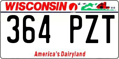 WI license plate 364PZT