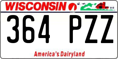 WI license plate 364PZZ