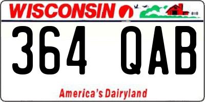 WI license plate 364QAB