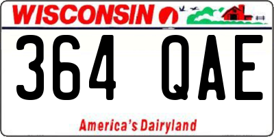 WI license plate 364QAE