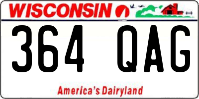 WI license plate 364QAG
