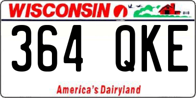 WI license plate 364QKE