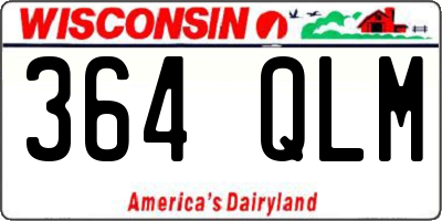 WI license plate 364QLM
