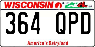 WI license plate 364QPD