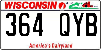WI license plate 364QYB