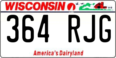 WI license plate 364RJG