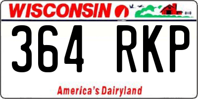 WI license plate 364RKP