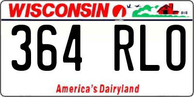 WI license plate 364RLO