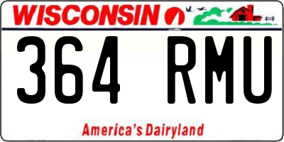WI license plate 364RMU