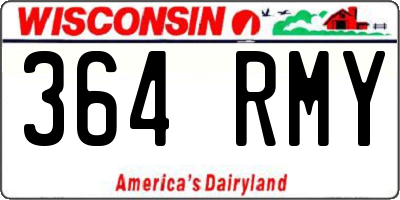 WI license plate 364RMY