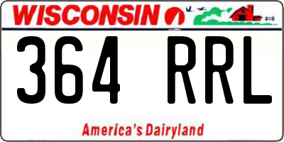 WI license plate 364RRL