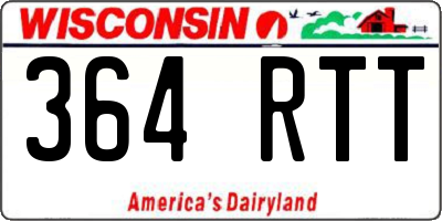 WI license plate 364RTT