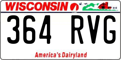 WI license plate 364RVG