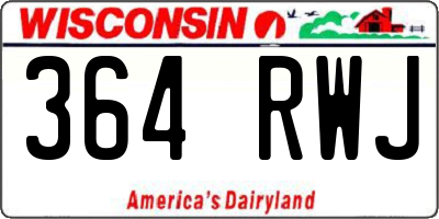 WI license plate 364RWJ