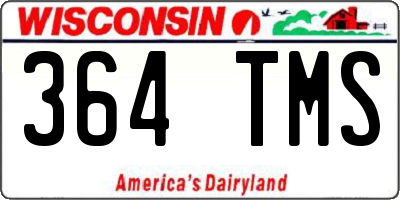 WI license plate 364TMS