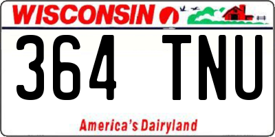 WI license plate 364TNU