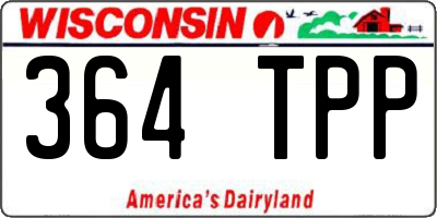 WI license plate 364TPP