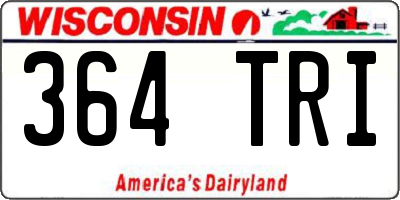 WI license plate 364TRI