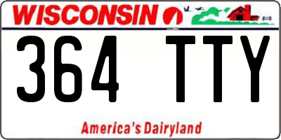 WI license plate 364TTY