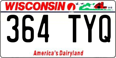 WI license plate 364TYQ