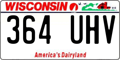 WI license plate 364UHV
