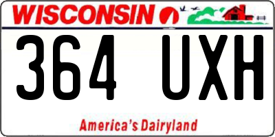 WI license plate 364UXH