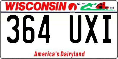 WI license plate 364UXI