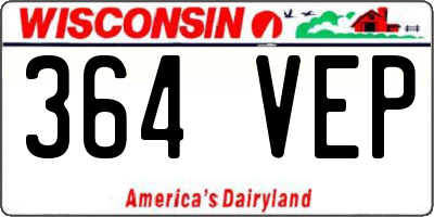 WI license plate 364VEP