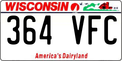 WI license plate 364VFC