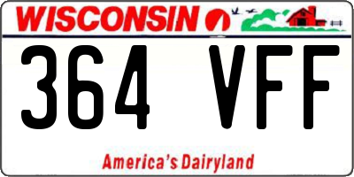 WI license plate 364VFF