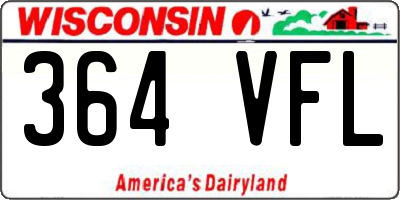 WI license plate 364VFL