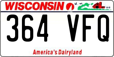 WI license plate 364VFQ