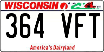 WI license plate 364VFT