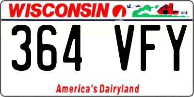 WI license plate 364VFY