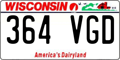 WI license plate 364VGD