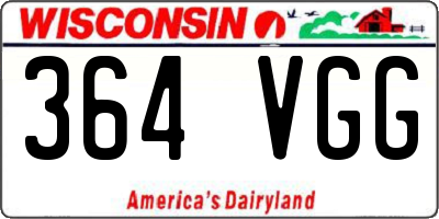 WI license plate 364VGG