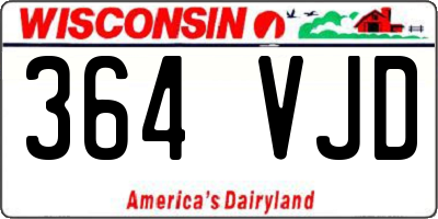 WI license plate 364VJD