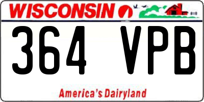 WI license plate 364VPB