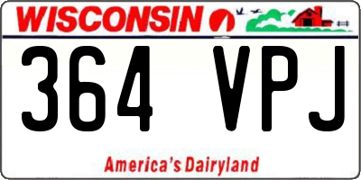 WI license plate 364VPJ